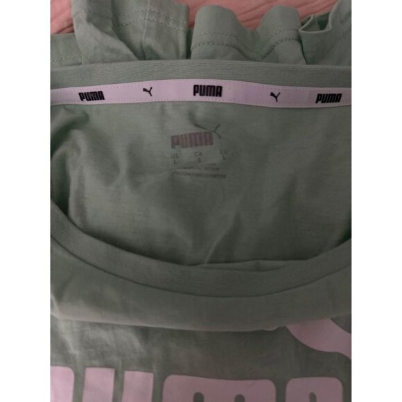 Puma Mint Green Graphic T-shirt Size Large #0626 - Picture 5 of 6